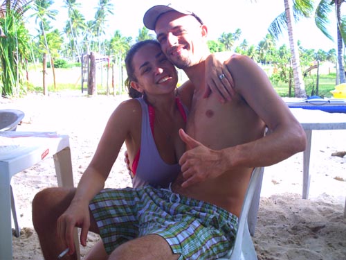 Eu e Rafa na Terceira Praia de Morro de São Paulo