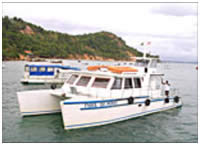Catamarans at the harbour of Morro de Sao Paulo